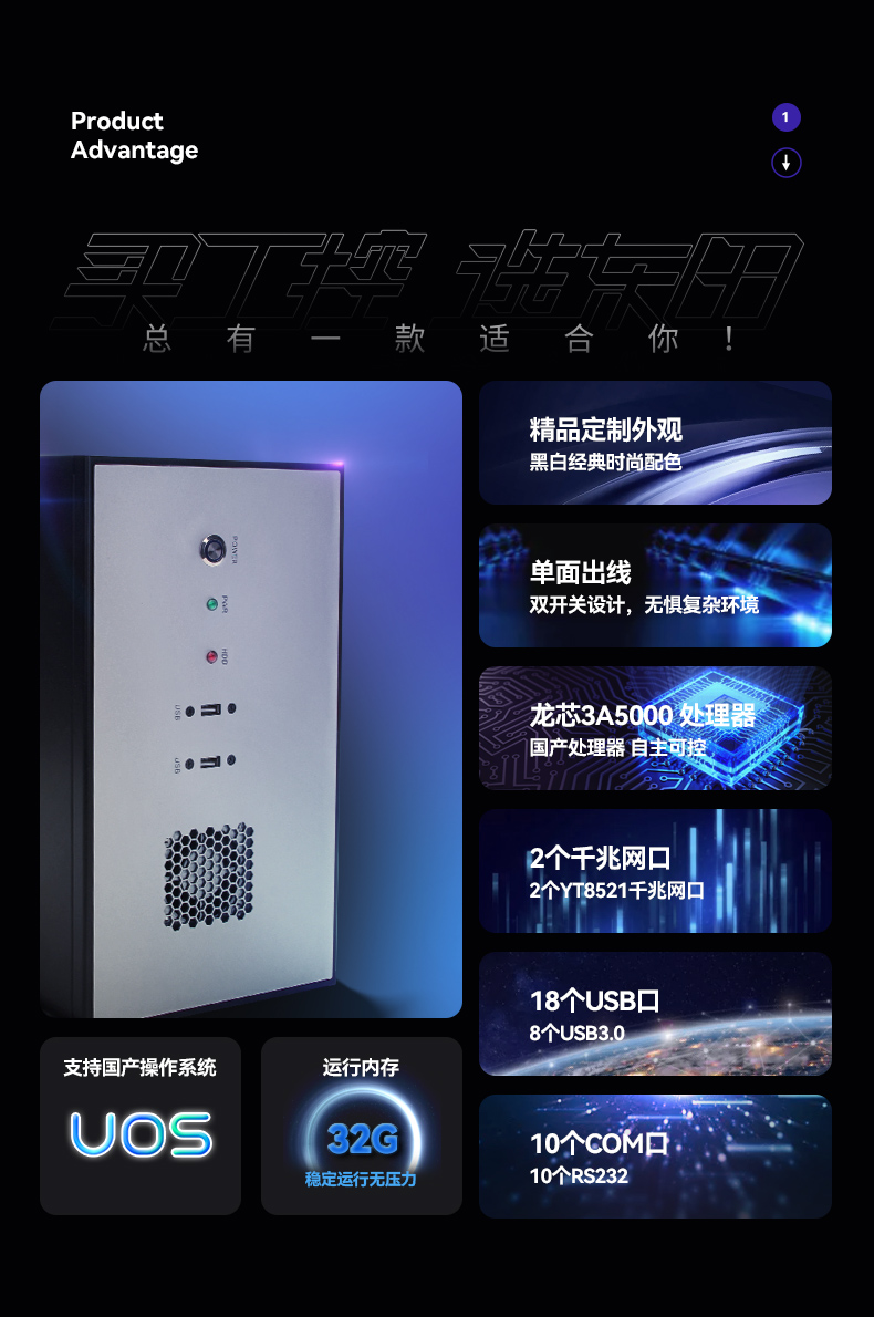 國產(chǎn)化壁掛式重慶工控機(jī),龍芯CPU工業(yè)電腦,DT-5307-H3A5KMC.jpg